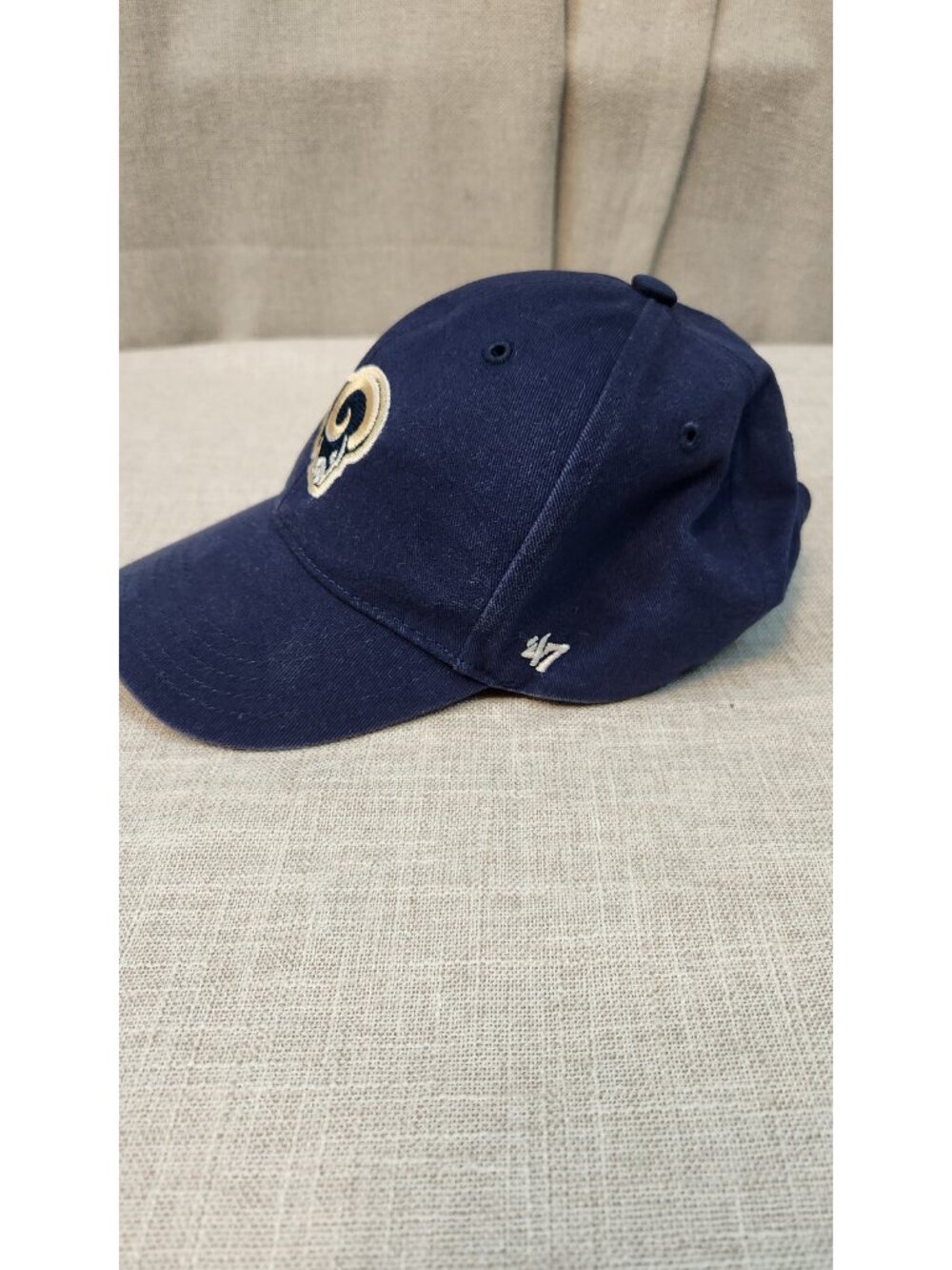 NFL St Louis LA Rams Football Logo 47 Brand Blue Hat Cap Adjustable Toddler USED - Picture 2 of 6